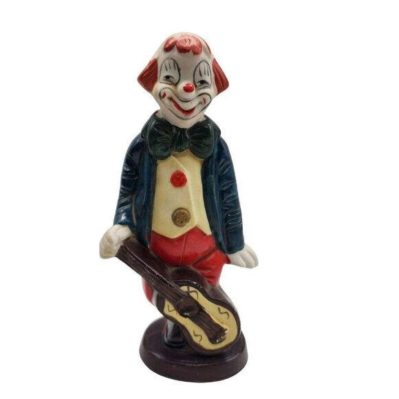 Vintage 1970's Norleans Hobo Clown Band Figurines Ceramic Hand Painted Lot Of 4 - Picture 9 of 13